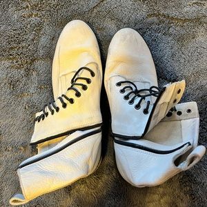 White Leather Boots